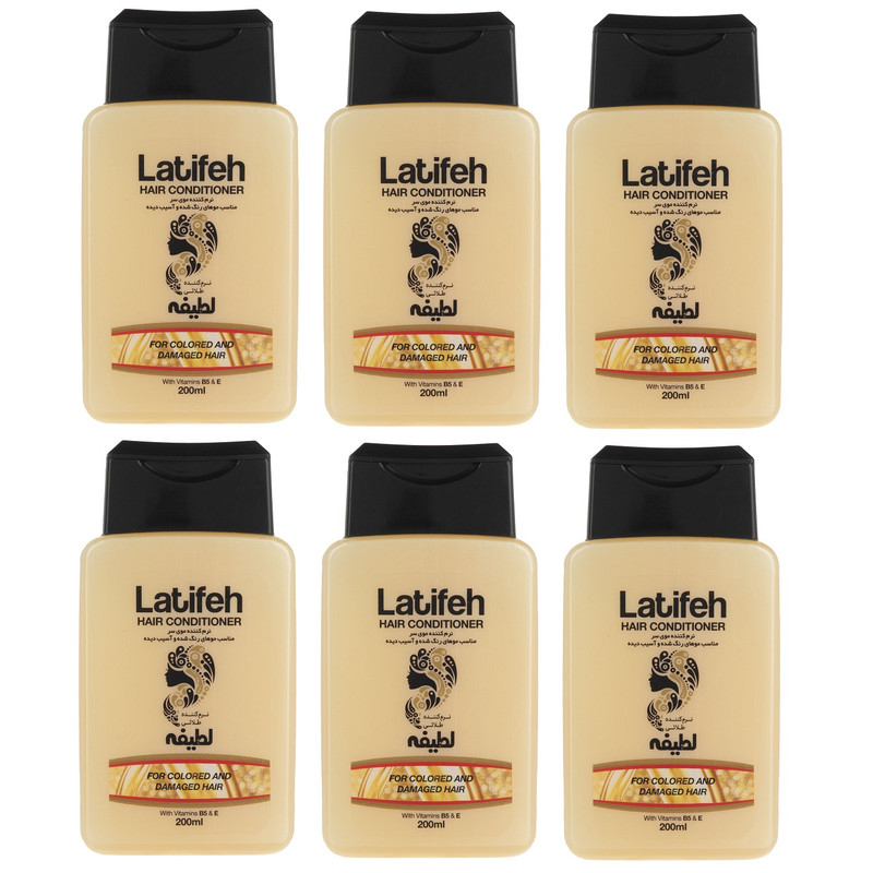 نرم کننده مو لطیفه مدل GOLD حجم 200 میلی لیتر مجموعه 6 عددی