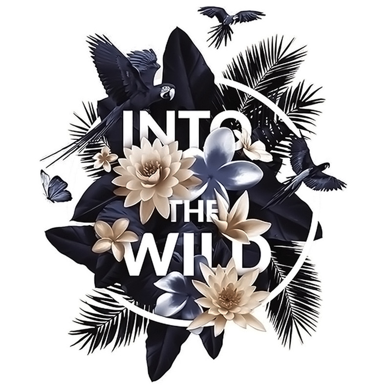 استیکر پارچه و لباس کارانس مدل INTO THE WILD کد AST-106