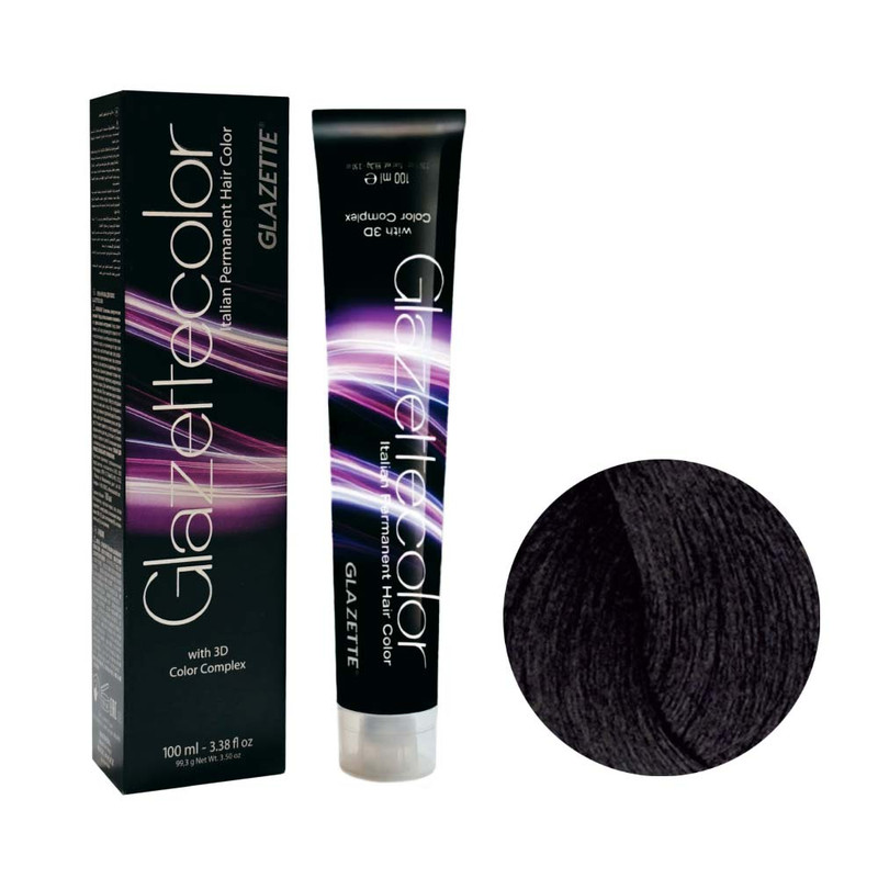 رنگ مو گلازت شماره 1N حجم 100 میلی لیتر رنگ مشکی