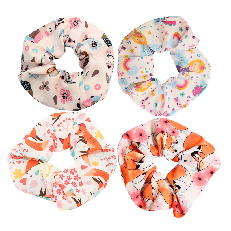 کش مو دخترانه دلنار گالری مدل اسکرانچی فانتزی کد 05 مجموعه 4 عددی