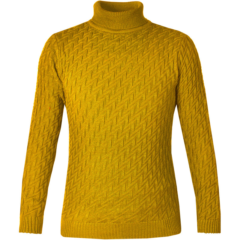 خرید و قیمت پلیور مردانه مدل یقه اسکی کد TN087 رنگ زرد خردلی