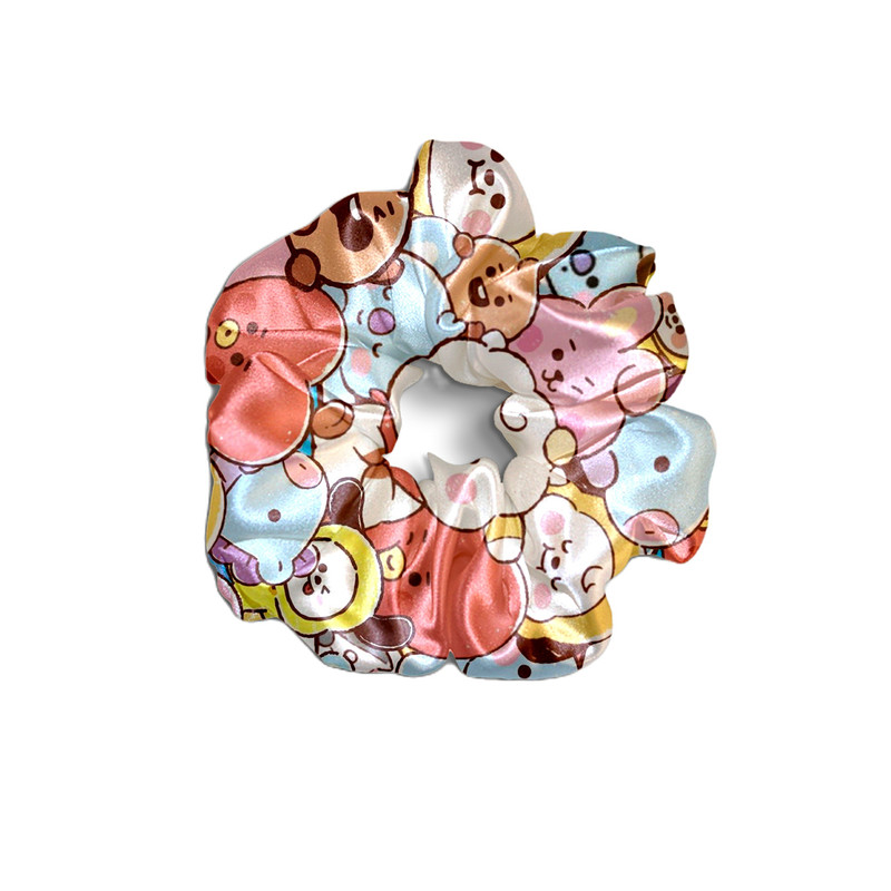 کش مو زنانه مدل اسکرانچی فانتزی کره ای کی پاپ کد B5