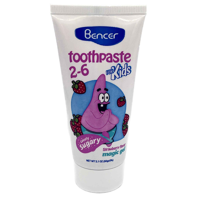 خرید و قیمت خمیر دندان کودک بنسر مدل strawberry flovr وزن 60 گرم