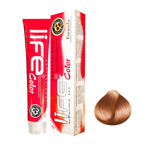 رنگ مو لایف شماره 8.53 حجم 100 میلی لیتر رنگ بلوند کاکائویی روشن