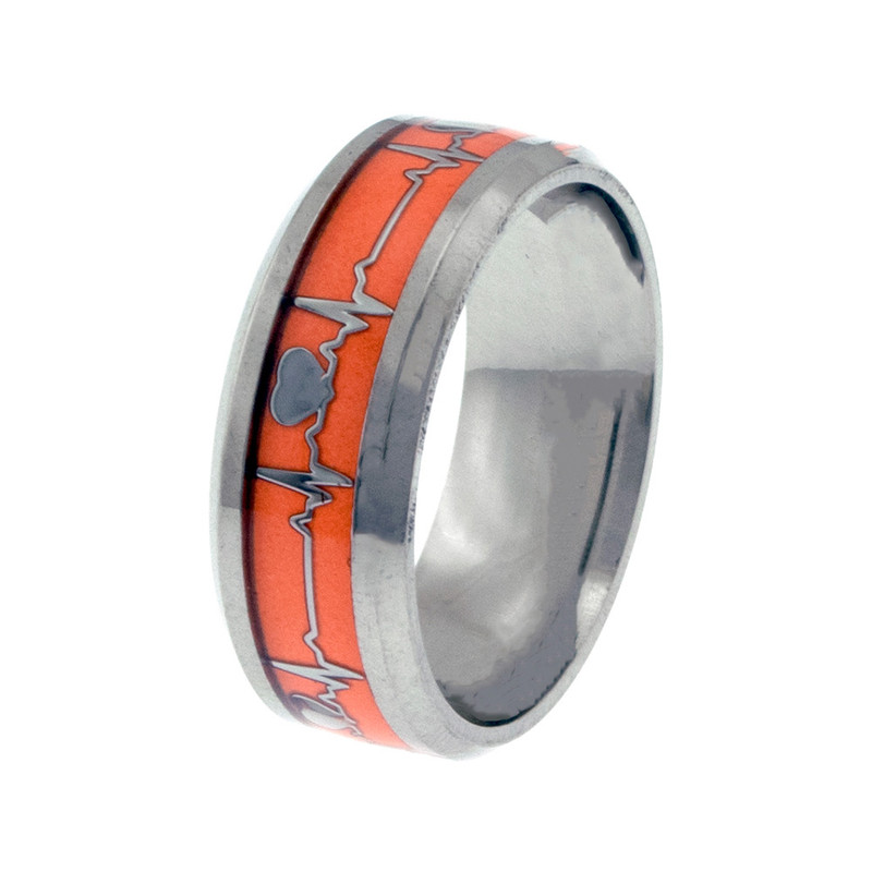 خرید و قیمت انگشتر برانت مدل شبتاب طرح ضربان قلب