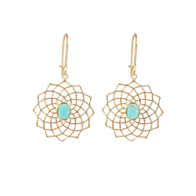 گوشواره طلا 18 عیار ترنج مدل TE13