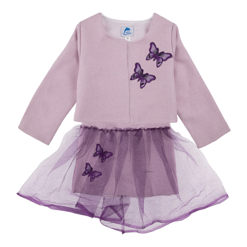 ست کت و پیراهن دخترانه مدل PL100