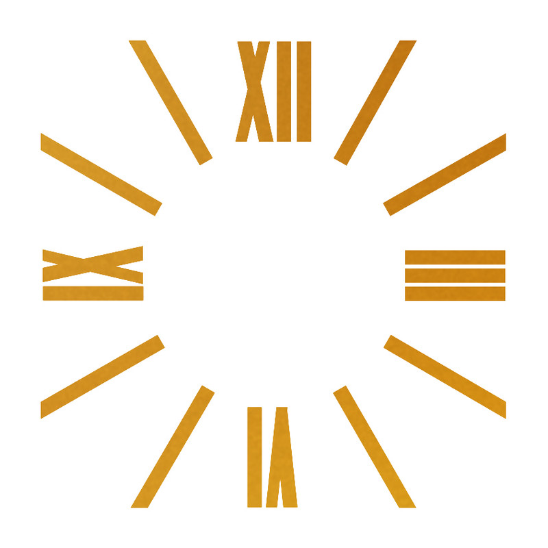 اعداد ساعت دیواری مدل رومی 30cm کد C72-1 مجموعه 18 عددی