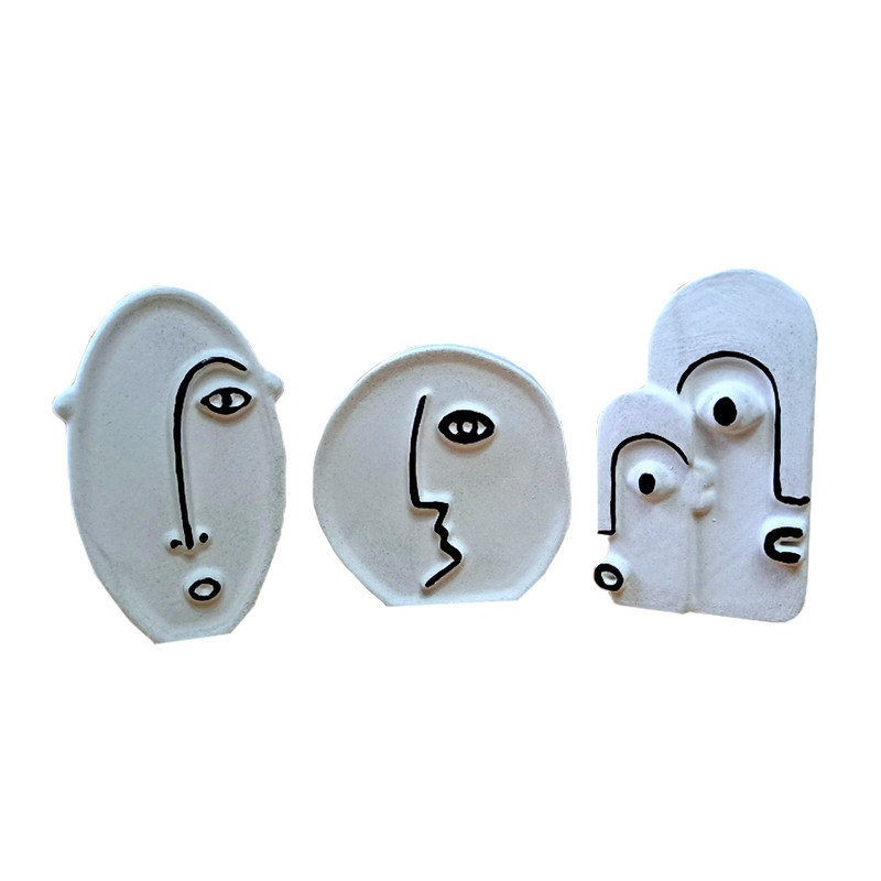 مجسمه سنگی مدل کوبیسم مجموعه 3 عددی