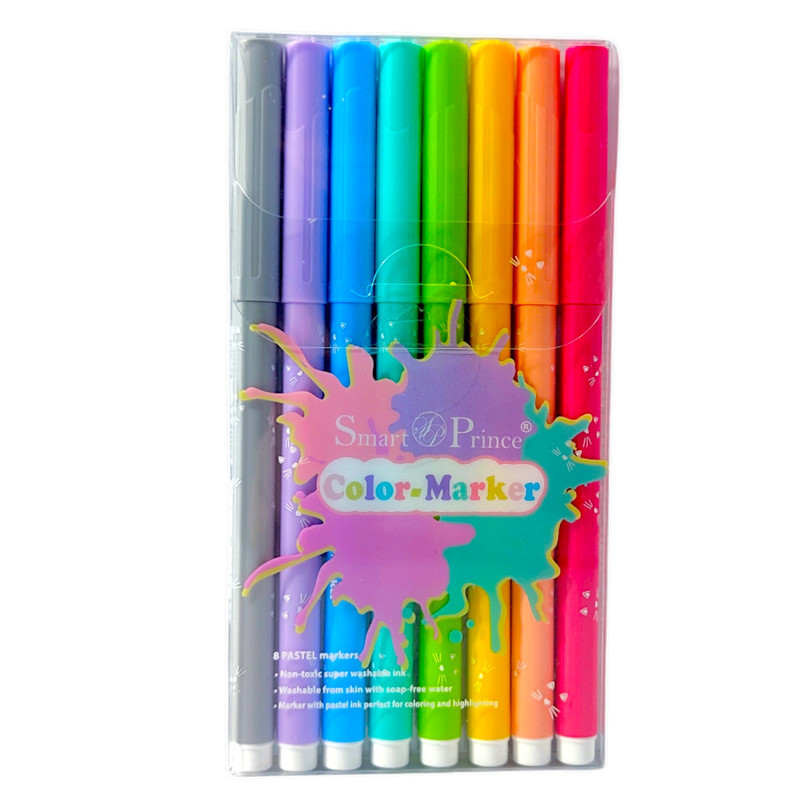 خرید و قیمت ماژیک رنگ آمیزی اسمارت پرینس مدل پاستلی بسته 8 عددی