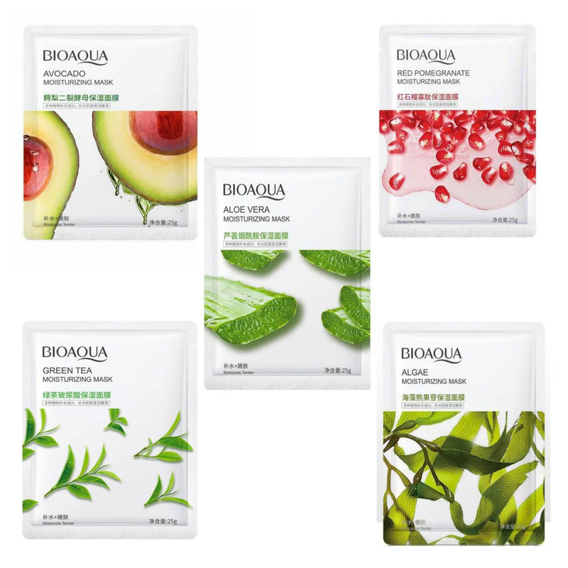 ماسک صورت بایو آکوا کد 01 وزن 25 گرم بسته 5 عددی
