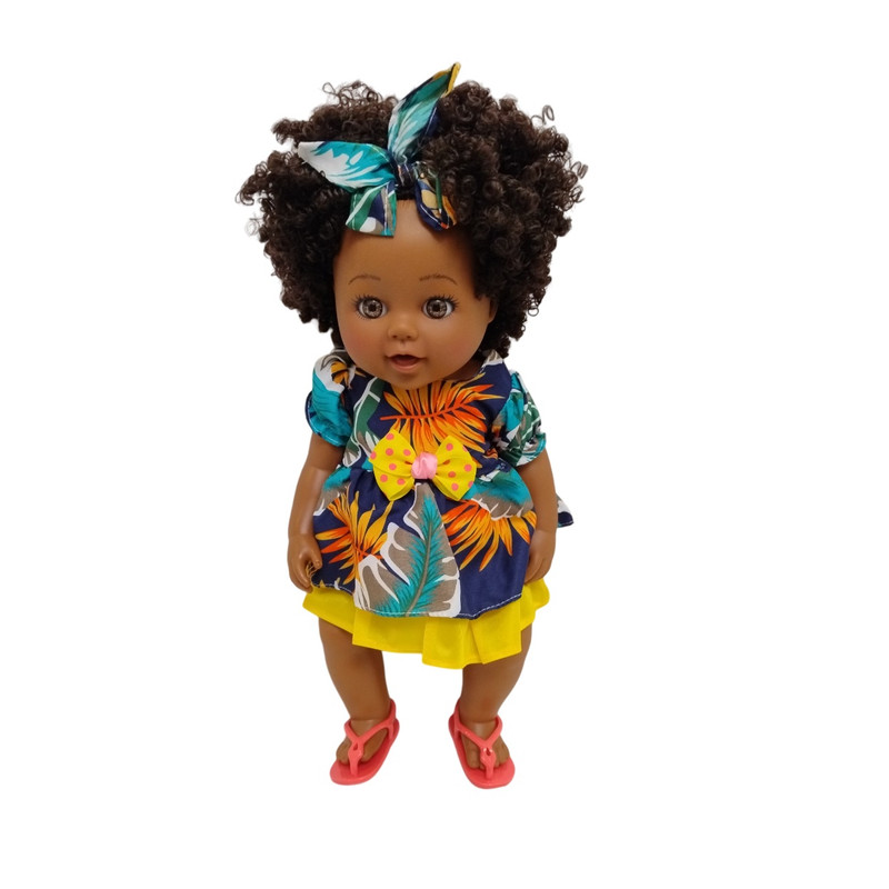 عروسک مدل دختر مو فرفری کد 878 ارتفاع 44 سانتیمتر