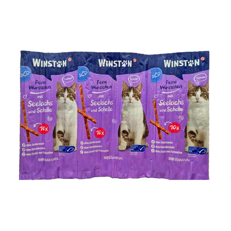 غذای تشویقی گربه وینستون مدل مدادی کد 2025 وزن 100 گرمی بسته 10 عددی