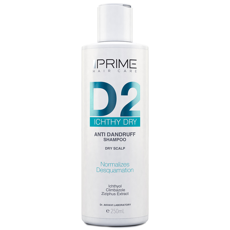 خرید و قیمت شامپو ضد شوره پریم مدل Ichthy Dry D2 حجم 250 میلی لیتر
