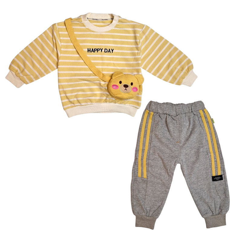 خرید و قیمت ست سویشرت و شلوار بچگانه مدل راه راه کد 01