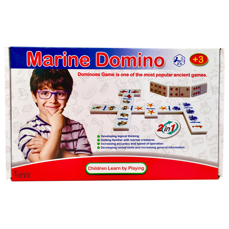 خرید و قیمت بازی فکری دومینو دوطرفه نقطه و حیوانات صنایع آموزشی کد 0346
