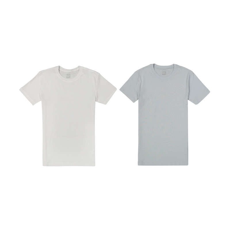 خرید و قیمت زیرپوش پسرانه او وی اس مدل 002839744-WHITE/LT BLUE بسته 2 عددی