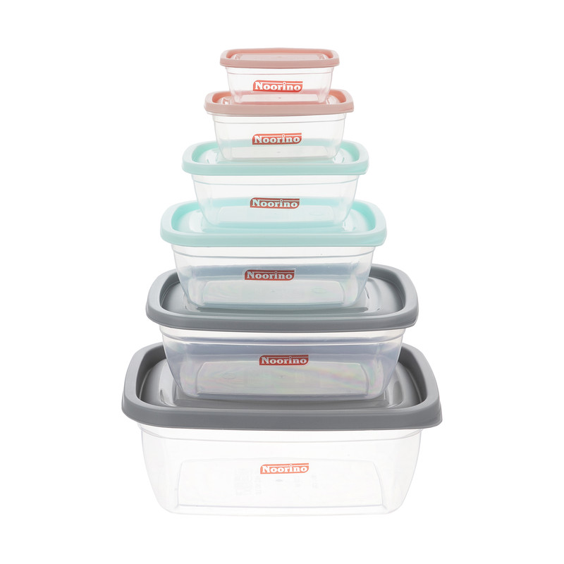 خرید و قیمت ظرف نگهدارنده نورینو مدل الوان مجموعه 6 عددی
