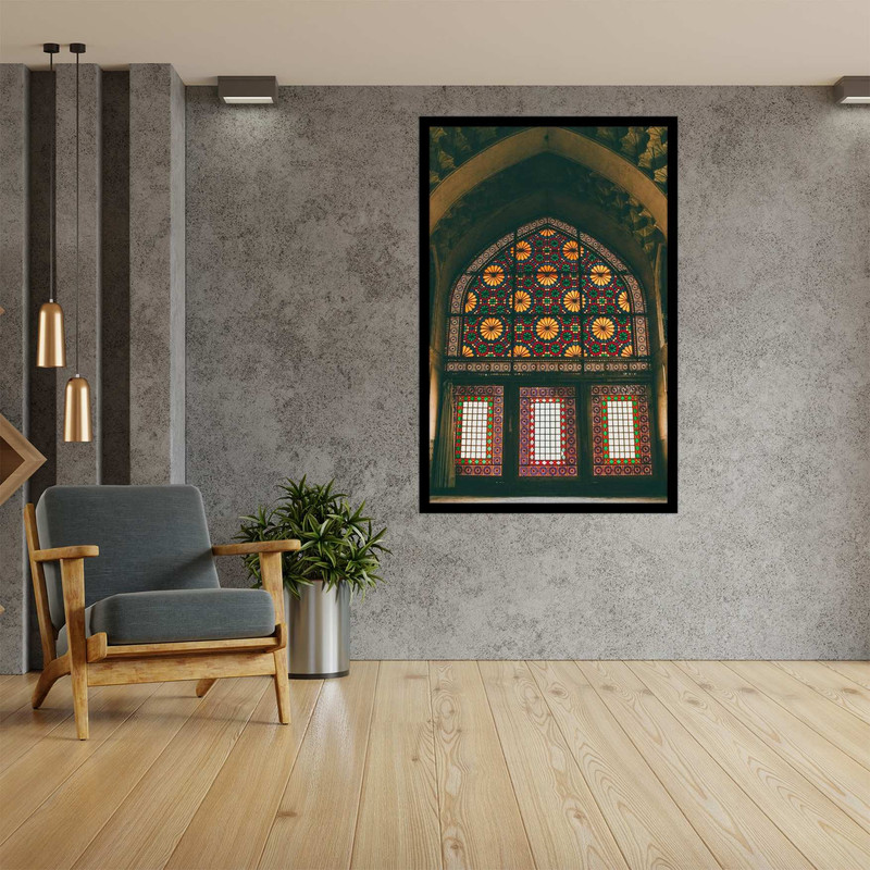 خرید و قیمت تابلو نوری بکلیت مدل B-bu2630 طرح معماری ایرانی و بنای تاریخی