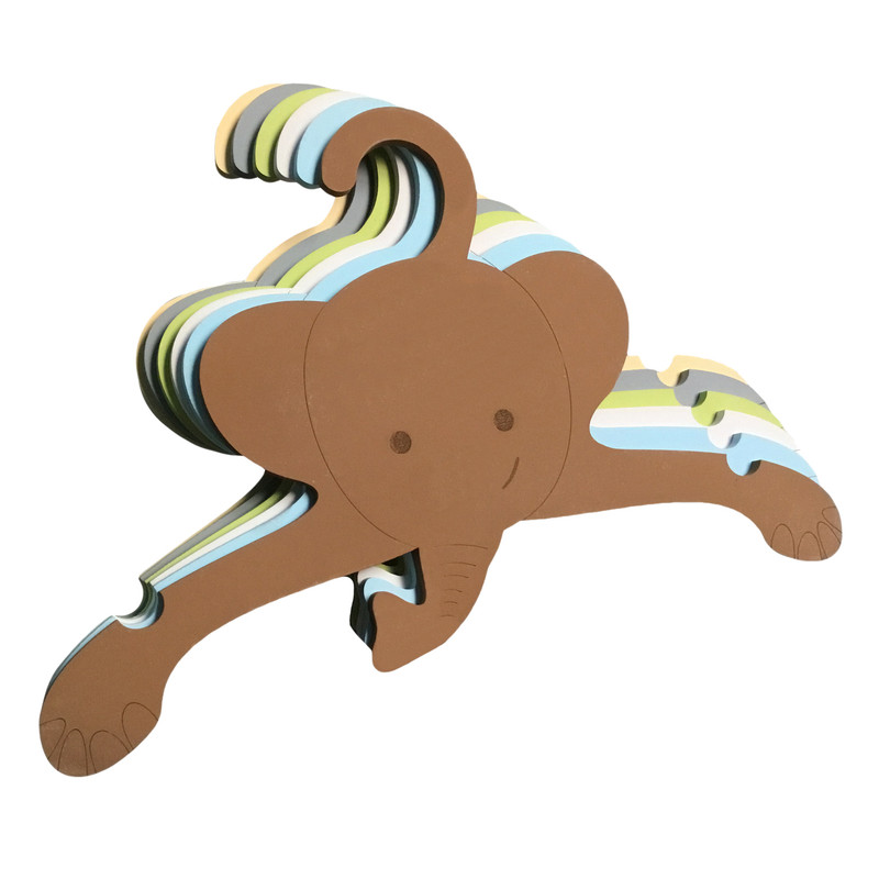 خرید و قیمت چوب لباسی نوزادی مدل فیل کد 9915 بسته 6 عددی