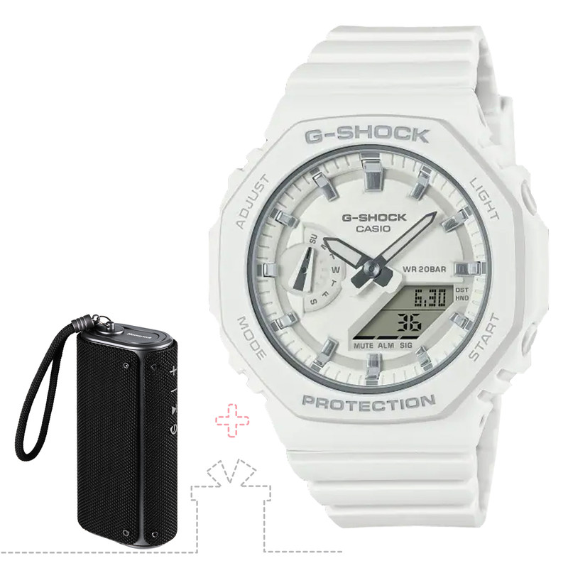 ساعت مچی عقربه ای زنانه کاسیو مدل GMA-S2100-7ADR به همراه هدیه اسپیکر بلوتوثی قابل حمل هانیول