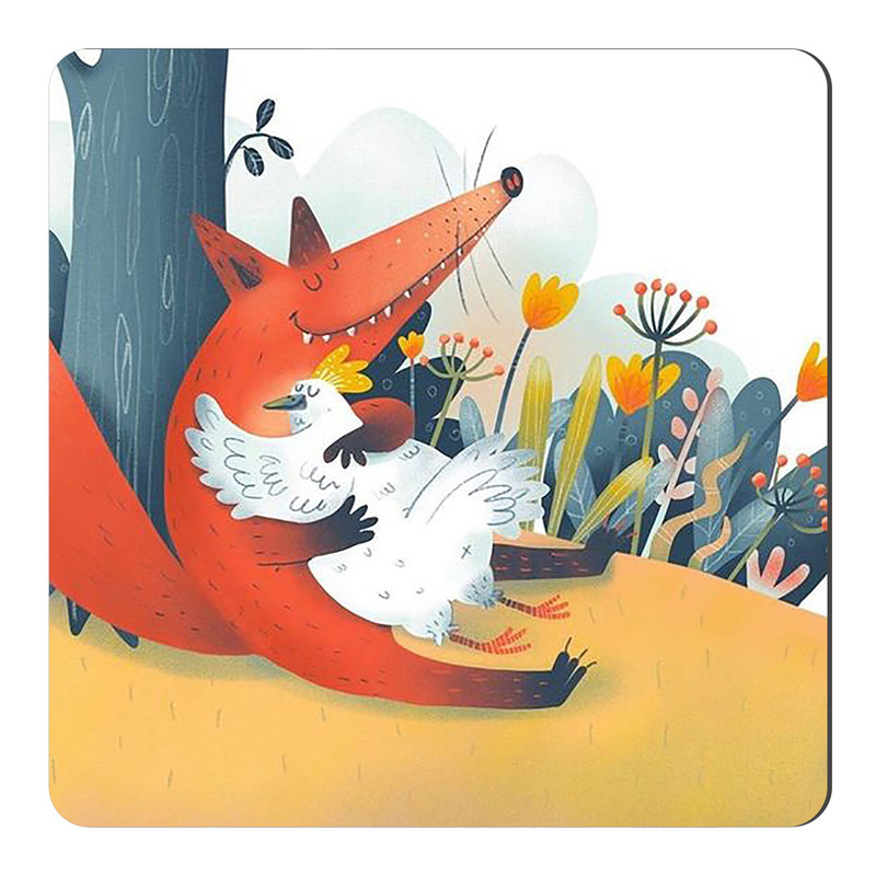 مگنت طرح مرغ و روباه کد wmg4224