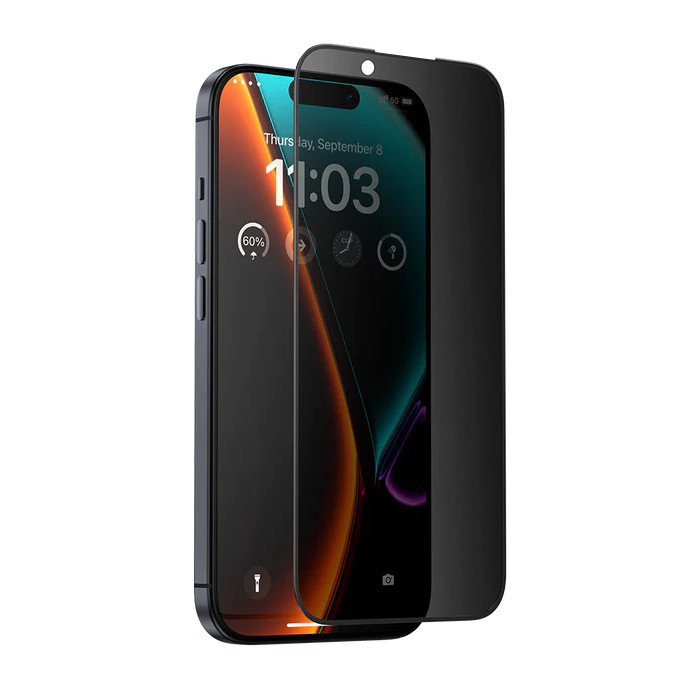 محافظ صفحه نمایش حریم شخصی بادیگارد مدل PiP مناسب برای گوشی موبایل اپل iPhone 15 Pro Max
