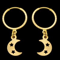 گوشواره طلا 18 عیار زنانه طلای مستجابی مدل ماه کد 670164