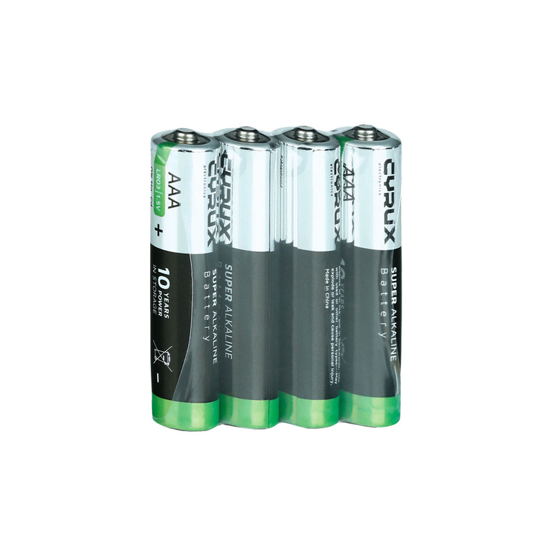 خرید و قیمت باتری نیم قلمی سایروکس مدل سوپر آلکالاین کد LR03 بسته 4 عددی