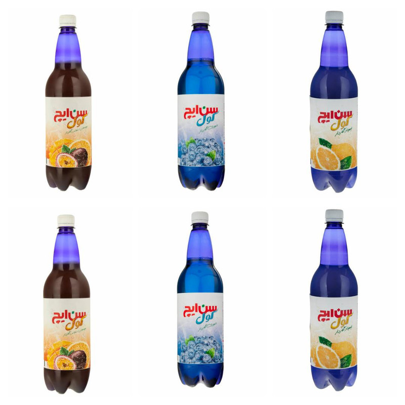 خرید و قیمت نوشیدنی گازدار بلوبری و لیموناد و استوایی سن ایچ - 1 لیتر بسته 6 عددی