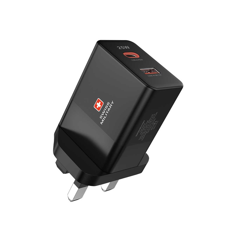 خرید و قیمت آداپتور شارژر 25 وات سوییس میلیتری مدل Power Station 25W