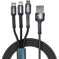 کابل تبدیل USB به microUSB USB-C لایتنینگ کی اف-سنیور مدل U33 طول 1.2 متر