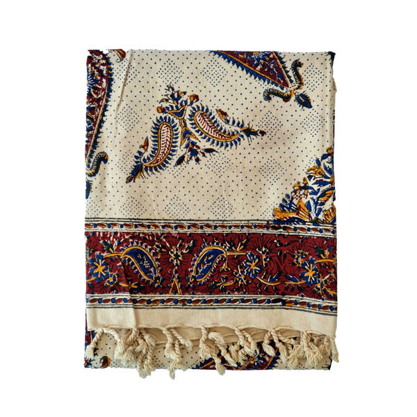 رومیزی قلمکار مدل QKHSO3 طرح خورشیدی