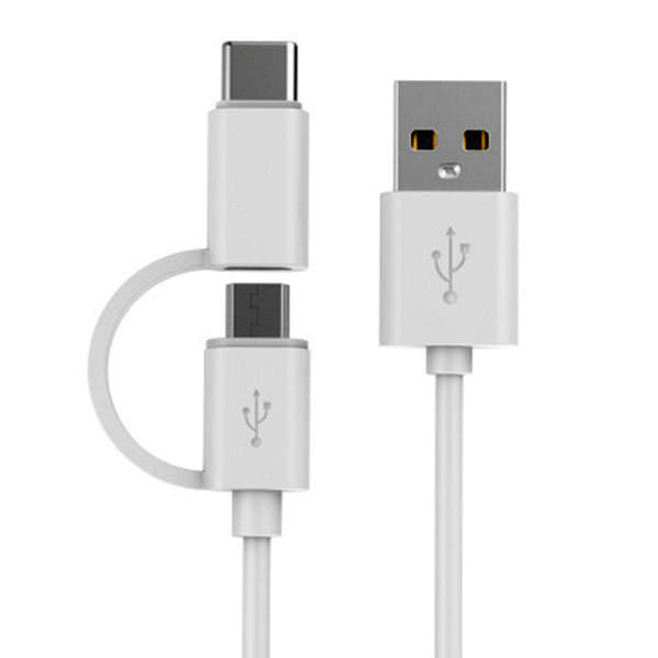 کابل تبدیل USB به USB-C/Micro USB زد ام آی مدلAL511 طول 0.3 متر