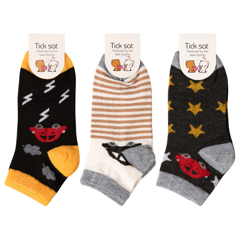 خرید و قیمت جوراب بچگانه تیک سات مدل TST8-4 مجموعه 3 عددی