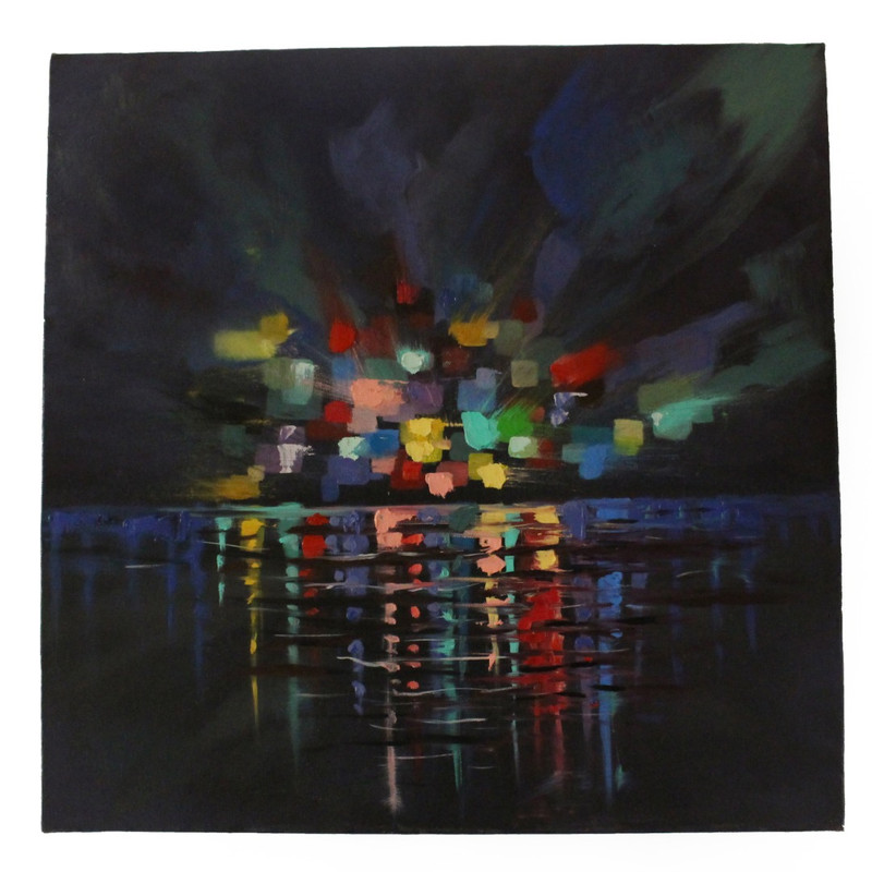 نقاشی رنگ و روغن مدل لکه کد 0001