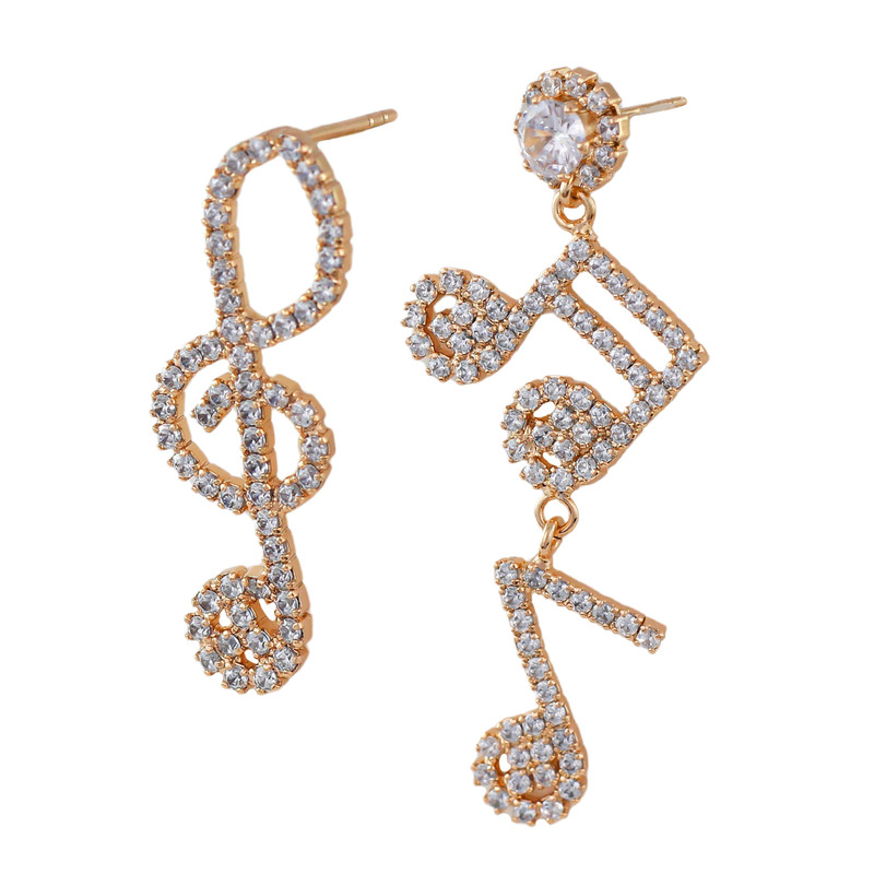 گوشواره زنانه ژوپینگ مدل نت موسیقی سنتی کد AAC1040