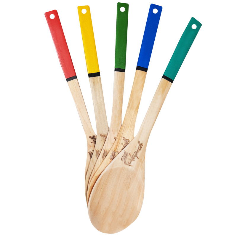 قاشق آشپزی فرتاپیچ مدل چوبی کد S06 بسته 5 عددی