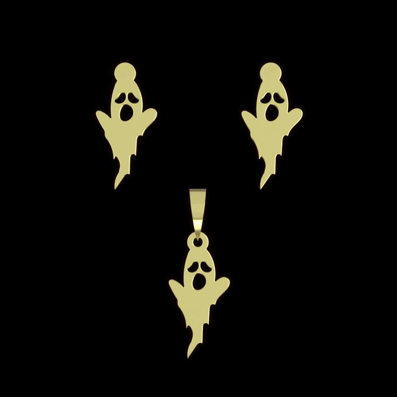 نیم ست طلا 18 عیار زنانه مدوپد مدل روح کد NA10320