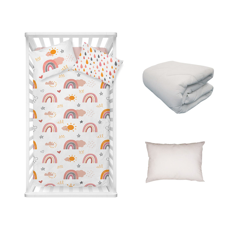 سرویس خواب آوین دریم مدل رنگین کمان یک نفره 6 تکه