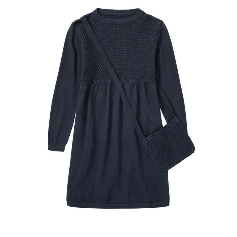 ست پیراهن و کیف بافت دخترانه لوپیلو مدل 2024