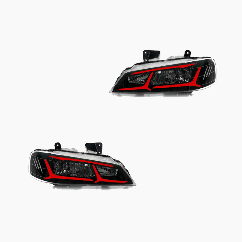 چراغ جلو خودرو گروه پژوهش صنعت مدرن مدل C200-R مناسب برای پژو پارس بسته دو عددی