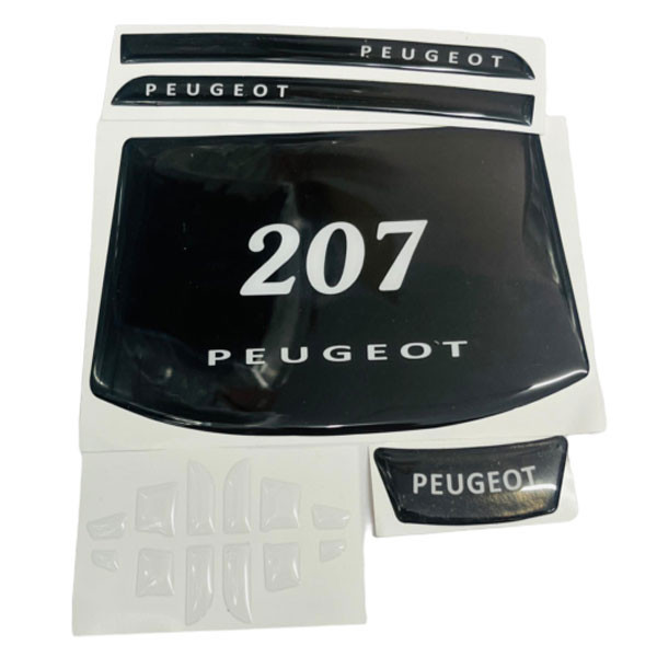 پد ژله ای محافظ دکمه فرمان مانیتور و آینه خودرو وارون مدل P-768 مناسب برای پژو 207 بسته 18 عددی