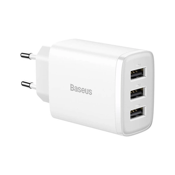 شارژر دیواری باسئوس مدل Compact Charger 3port