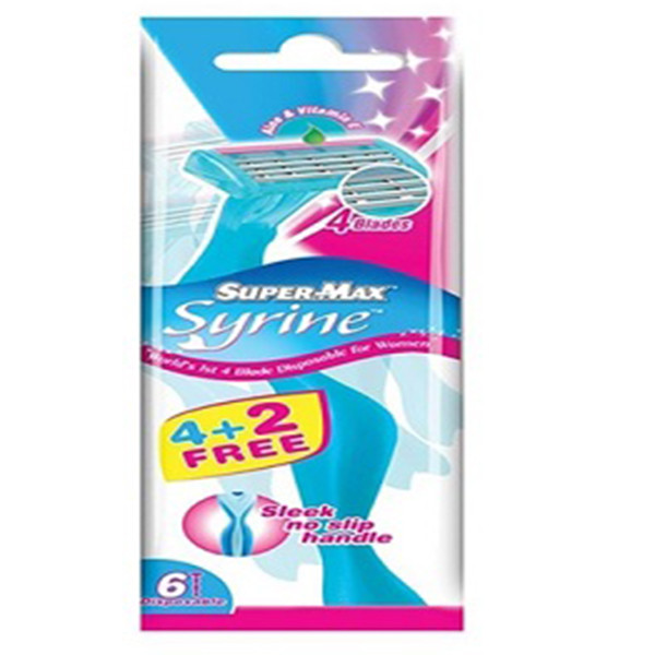 خود تراش سوپر مکس مدل Syrine بسته 6 عددی