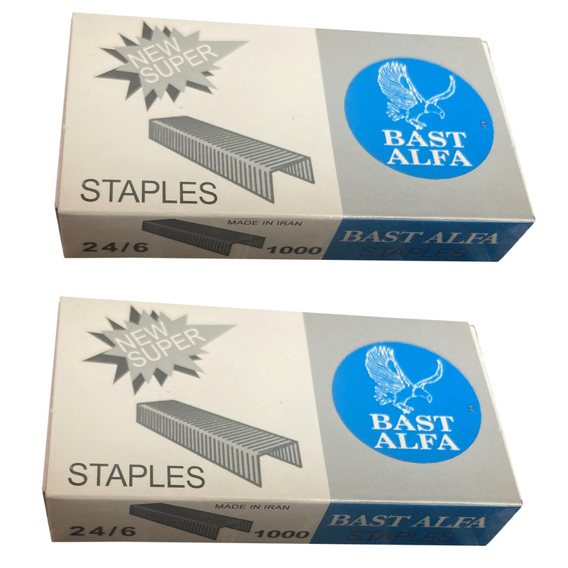 سوزن منگنه بست آلفا مدل SUPER سایز 24/6 بسته 2000 عددی