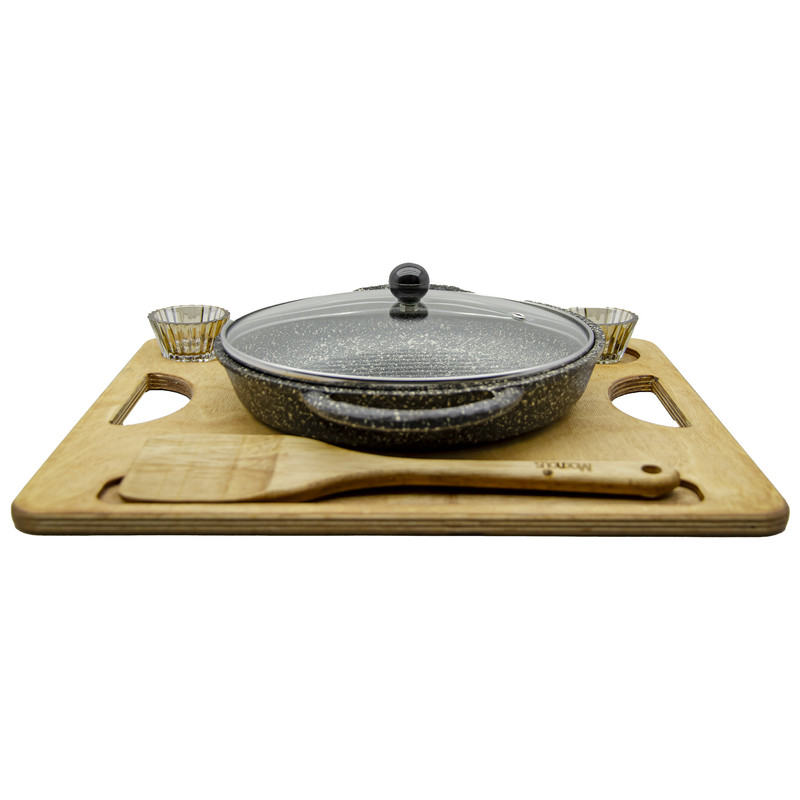 تابه گریل مکنوس مدل دایره گود سایز 24