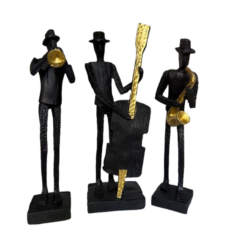 خرید و قیمت مجسمه دنیا دکوری سرمد مدل موزیسین مجموعه 3 عددی