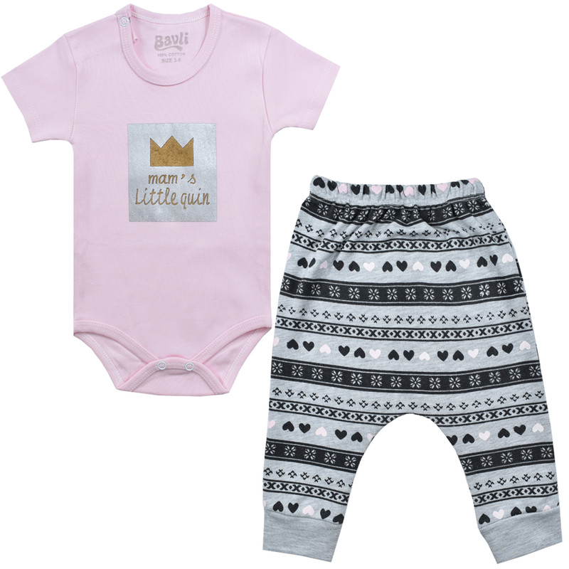 خرید و قیمت ست بادی و شلوار نوزادی باولی مدل پرنسس