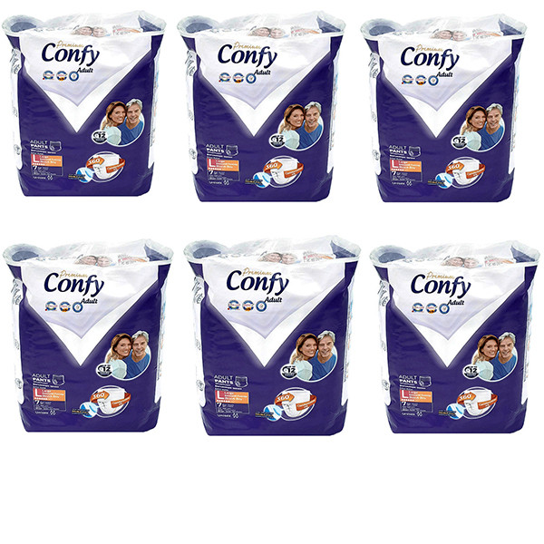 پوشک شورتی بزرگسال کانفی مدل پریمیوم سایز بزرگ مجموعه 6 عددی